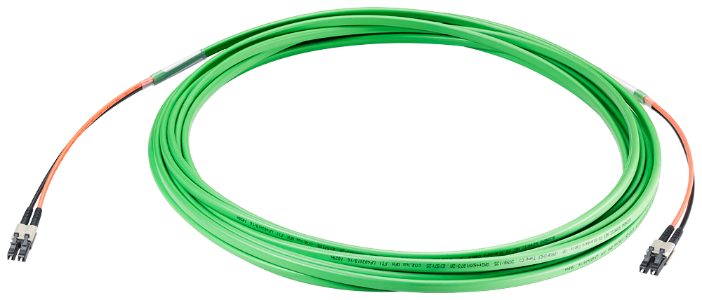 Vlečný optický kabel GP 50/125/1400 (OM2), sklo, MM, 2xLC, schopen vlečení, 5m