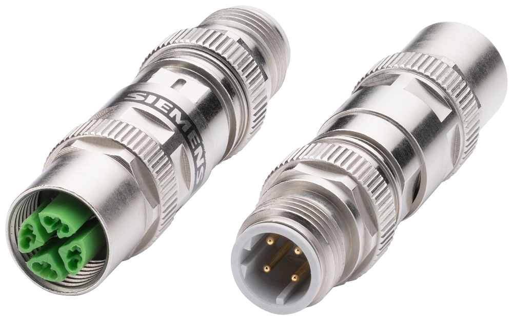 IE adapter M12-D/M12-X; Cat5e; M12 D-encoded pin to M12 X- encoded socket; for easy connection of M12 interfaces with D and X coding; 1 pack = 1 unit by Siemens