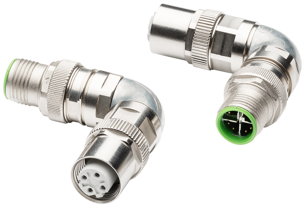 IE adapter M12-X90/M12-D90; M12 X-encoded pin to M12 D- encoded socket; Cat5; for easy connection of M12 interfaces with D and X coding; 1 pack = 1 unit; by Siemens