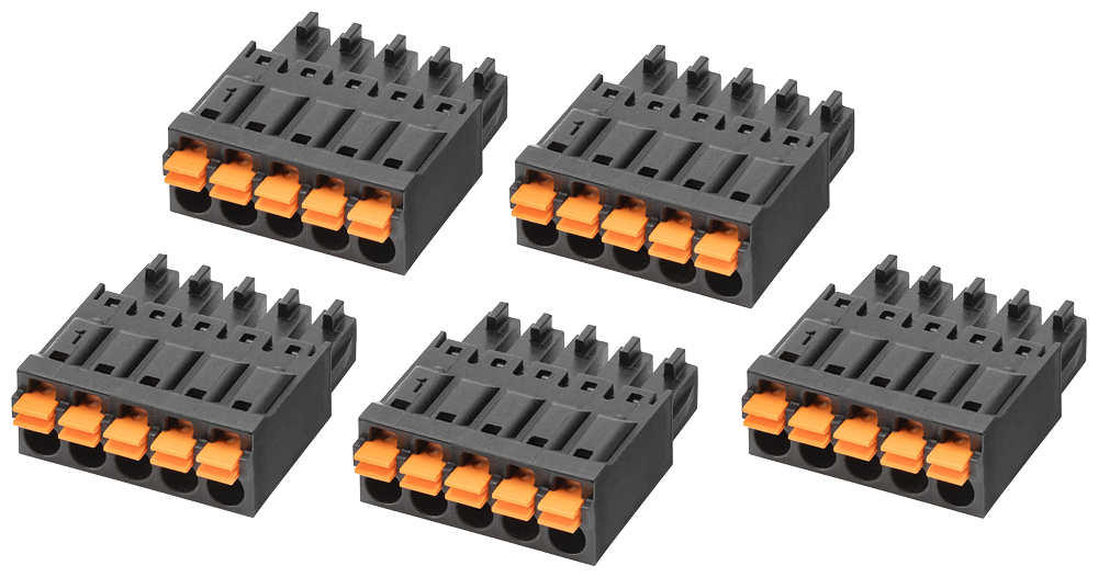 5-pole joint block for SCALANCE M/S615; push-in technology 1 pack = 5 units; spare part by Siemens