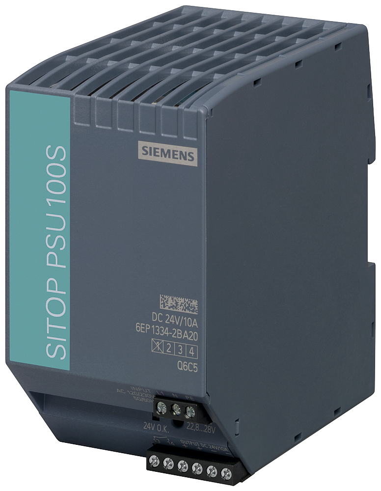 SIPLUS PS PSU100S 24 V/10 A based on 6EP1334-2BA20 with conformal coating, -25…+70 °C, stabilized power supply input output: 24 V DC/10 A