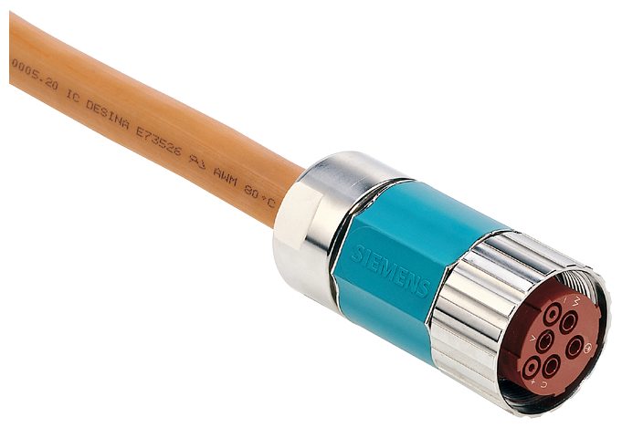 Power cable pre-assembled type: 6FX7002-5EB11 4x 2.5+(4x 0.5) C, Connector Sz. 1 (1FN to 611) trailable UL/CSA DESINA MOTION-CONNECT 700 Dmax=15.2 ...