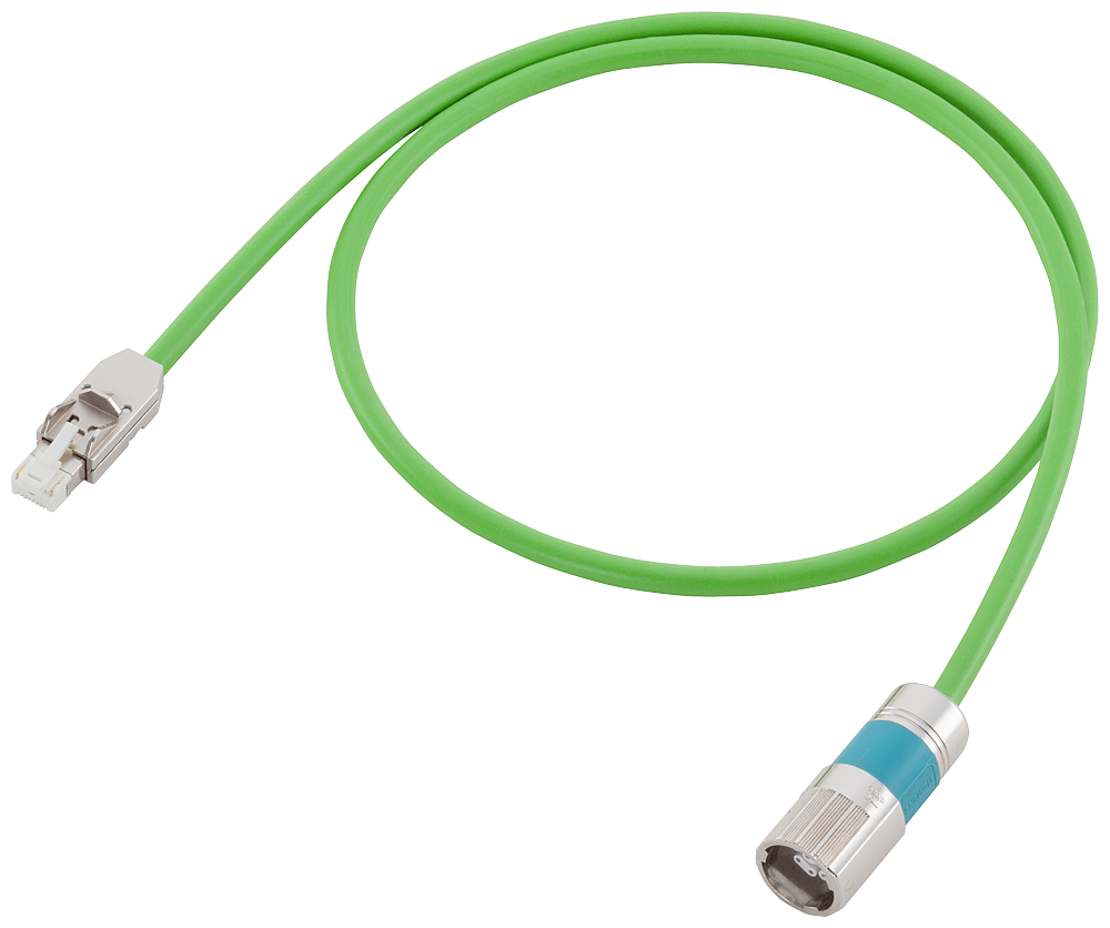 Signal cable pre-assembled type: 6FX5002-2DC40 Customer-specific DRIVE-CLiQ with 24 V M17 female SPEED-CONNECT/ RJ45 IP20 MOTION-CONNECT 500 Dmax=7...