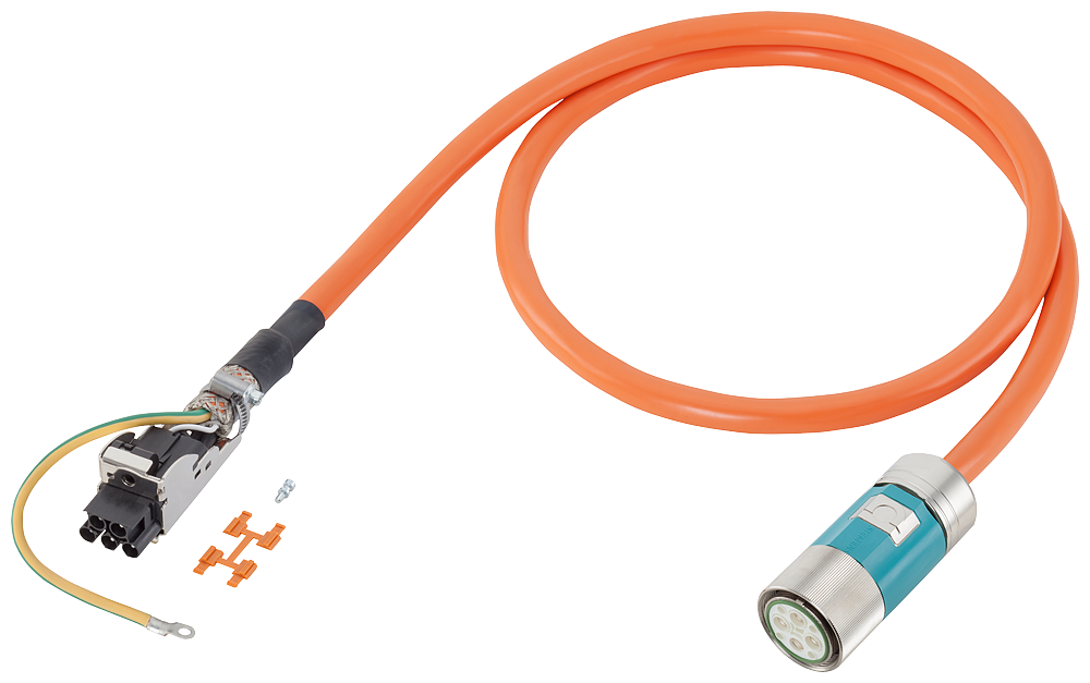 6FX8002-5DS54-1FA0 Power cable pre-assembled type: 6FX8002-5DS54 4x 6+(2x1.5) C C Connector full thr