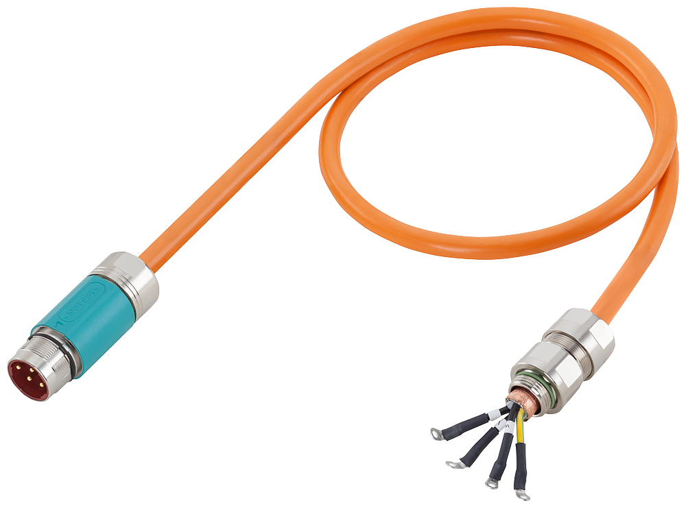 Power cable pre-assembled type: 6FX7002-5LM32 (1FN3 continuous load) 4x 10C Connector Sz. 1.5 and M32 MOTION-CONNECT 700 Dmax=19.2 mm, Length (m)=