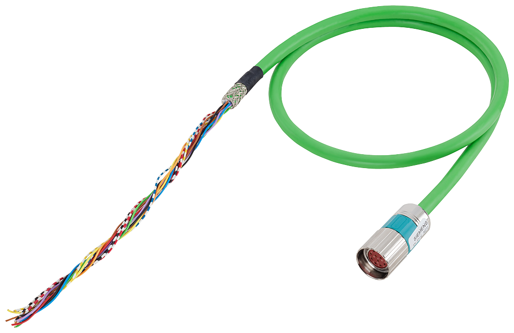 Signal cable pre-assembled type: 6FX5002-2CA12 (HTL and TTL encoder) 4x 2x 0.34+4x 0.5 C without sub-D connector UL/CSA, DESINA MOTION-CONNECT 500 ...