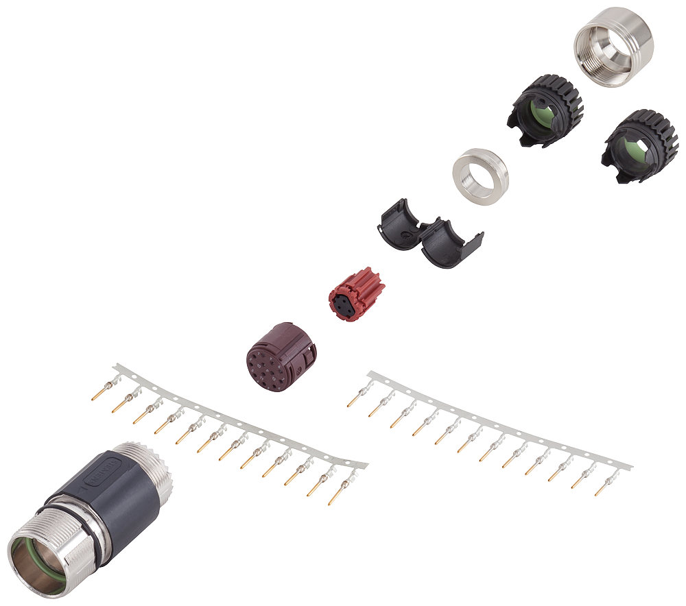 Signal connector 12-pole type: 6FX2003-0SA12 Male thread pin 1x 12-pole insulator 12x pin contacts (0.08-0.22 mm2) 12x pin contacts (0.20-0.56 mm2)...