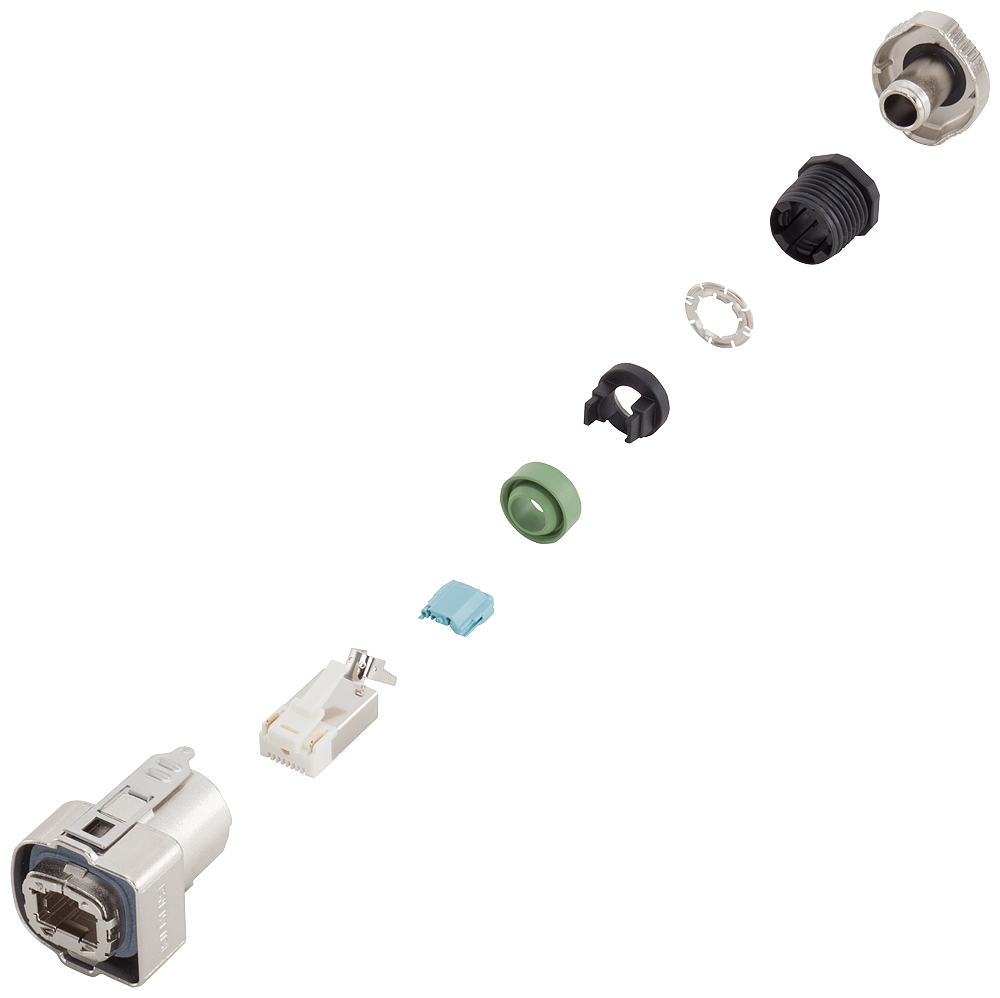 Signal connector, RJ45 type: 6FX2003-0DM67 DRIVE-CLiQ IP67 metal version