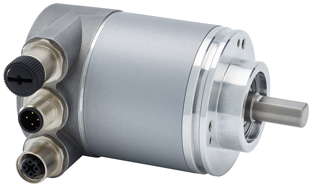 Absolute encoder 6FX2001-5QN25 multi-turn 30-bit with PROFINET operating voltage 10-30 V clamp flange/ shaft 10 mm plug M12 radial FS15 maximum amb...