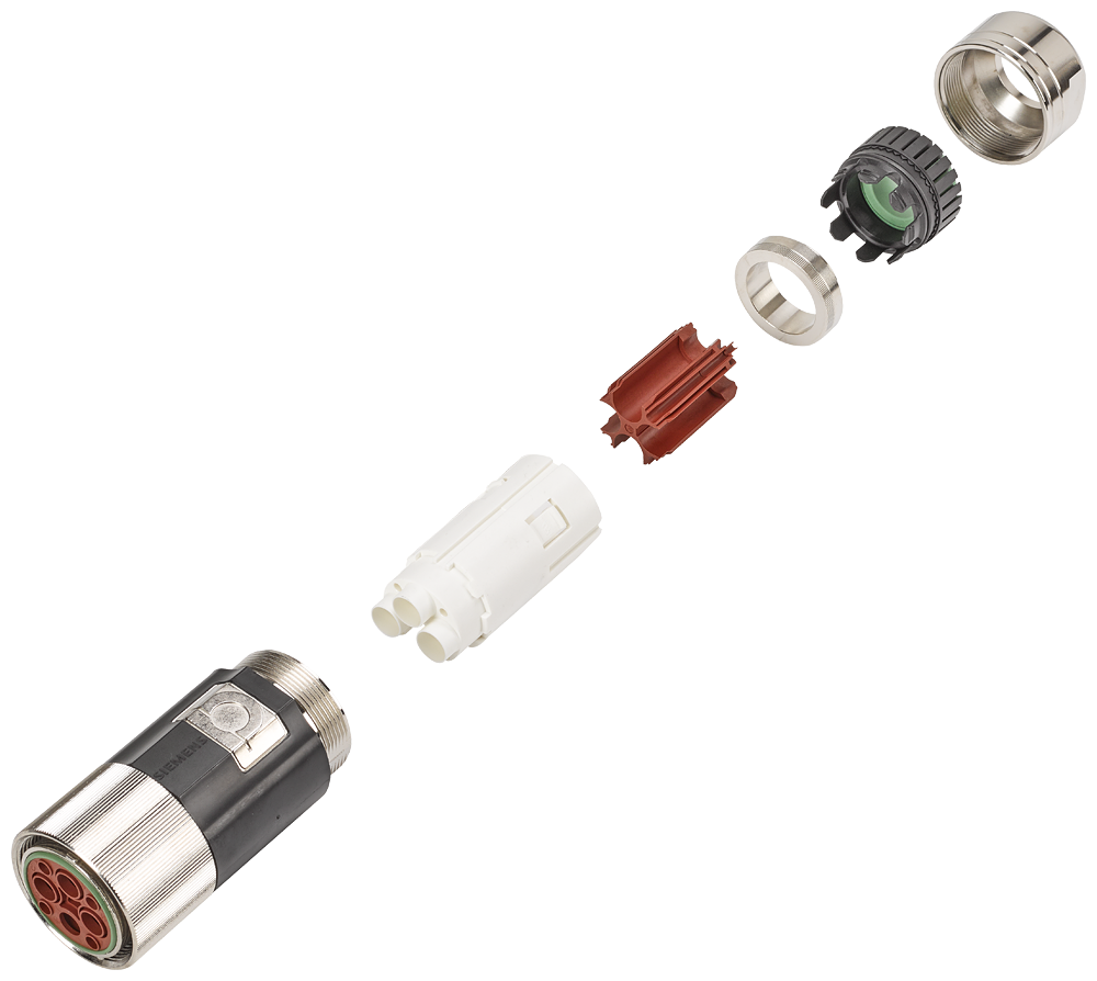 Power connector Sz. 3 type: 6FX2003-0LU20 6-pole socket, screw cap core cross-section 10-50 mm2 contacts not in scope of delivery 6FX2003-8LB10, 5x...