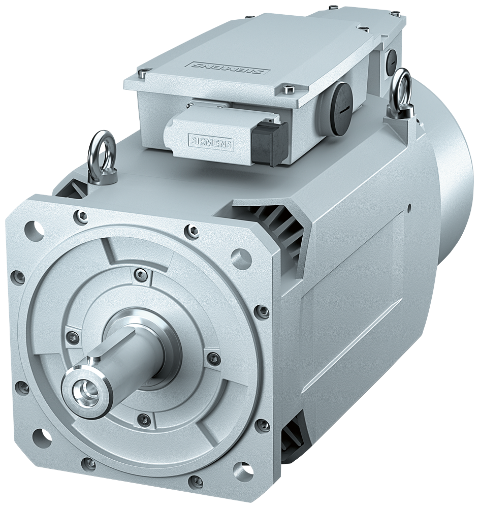 main motor for SINAMICS S120;3 operating voltage 380 V 3AC Pn=3.7 kW; Nn=1500 rpm Mn=24 Nm shaft height 100 mm IC22DQ plain shaft forced ventilation by Siemens