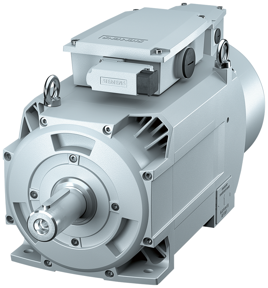 main motor for SINAMICS S120; operating voltage 380 V 3AC Pn=3.7 kW; Nn=1500 rpm Mn=24 Nm shaft height 100 mm IC22DQ plain shaft forced ventilation by Siemens