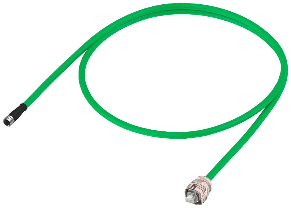 Signal cable pre-assembled type: 6FX8002-2DC36 DRIVE-CLiQ with 24 V M12 female/ RJ45 IP67 MOTION-CONNECT 800PLUS UL/CSA, DESINA, Trailable Dmax=7.1...