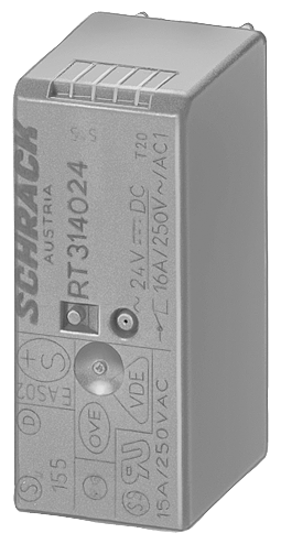 Plug-in relay 1 W. Width 15 mm. 230 V AC for LZS sockets