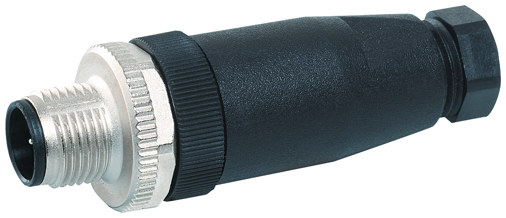 Konektor M12, rovný, šroubová svorka, max. 0,75 mm2, 5pól., kódování A, max. 4 A