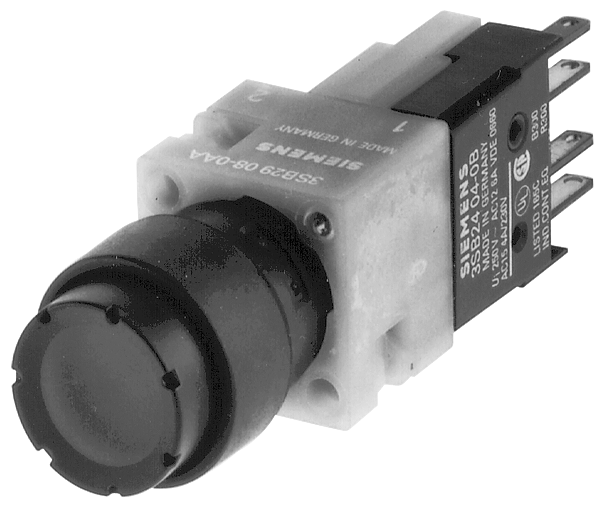 16mm Pushbutton, Plastic 1NO Complete Device Momentary Extended, Yellow Non-Illuminated UL File E44653 in Vol.2 Sec.38