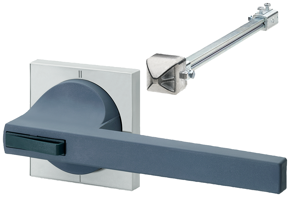 Ovládací prvek do dveří 8UC7 rukojeť titanově šedá, výhledová clona světle šedá k výkonovému jističi