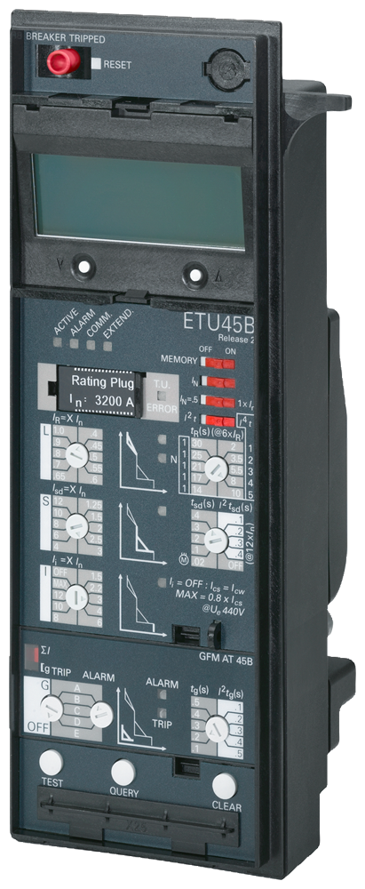 Electronic trip unit ETU27B, ETU release 2, LSING protection adjustable