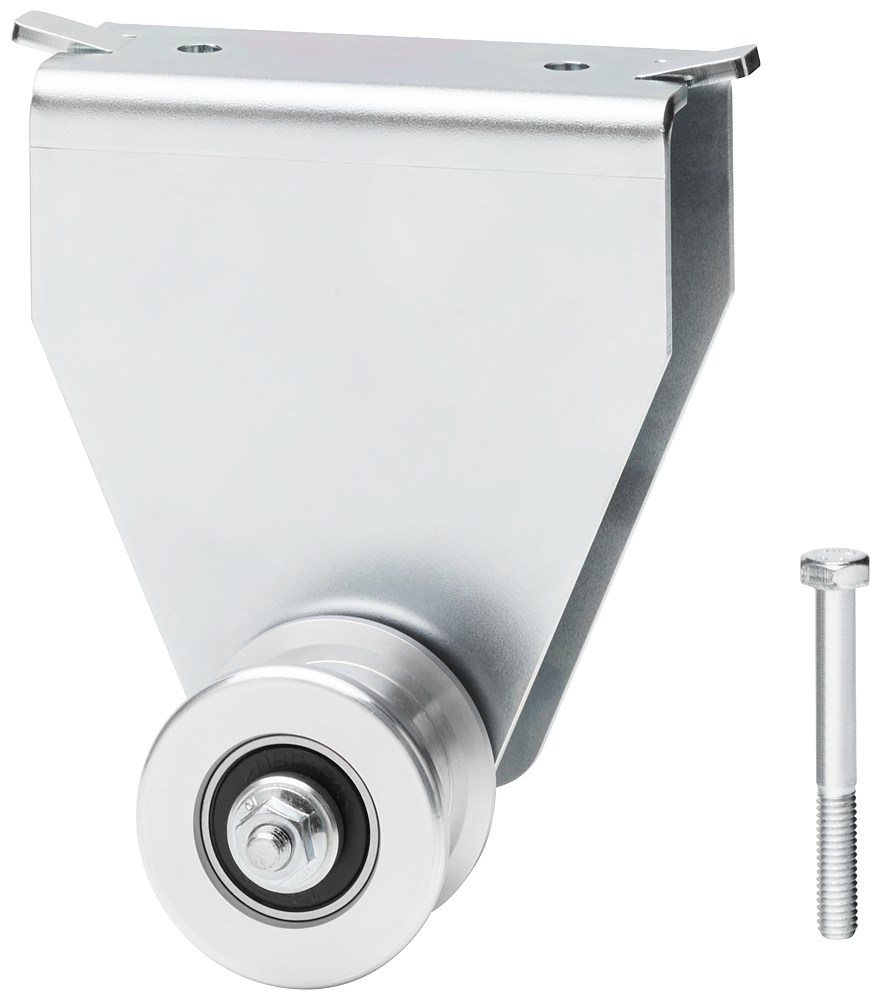 SIDOOR deflector unit with guide pulley for deflection of the SIDOOR toothed belt by Siemens