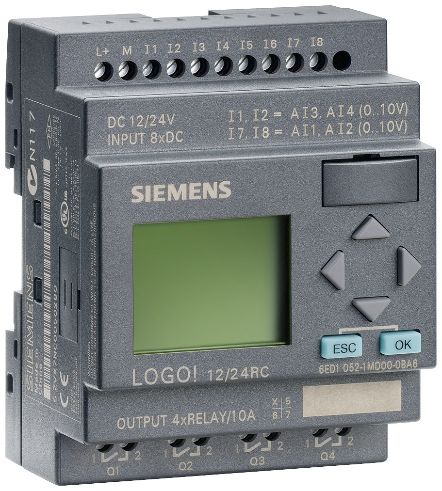 Product image for Siemens 6ED10521MD000BA6 72 x 55 x 90 mm 12/24 VDC 8-Input/4-Output PLC Module
