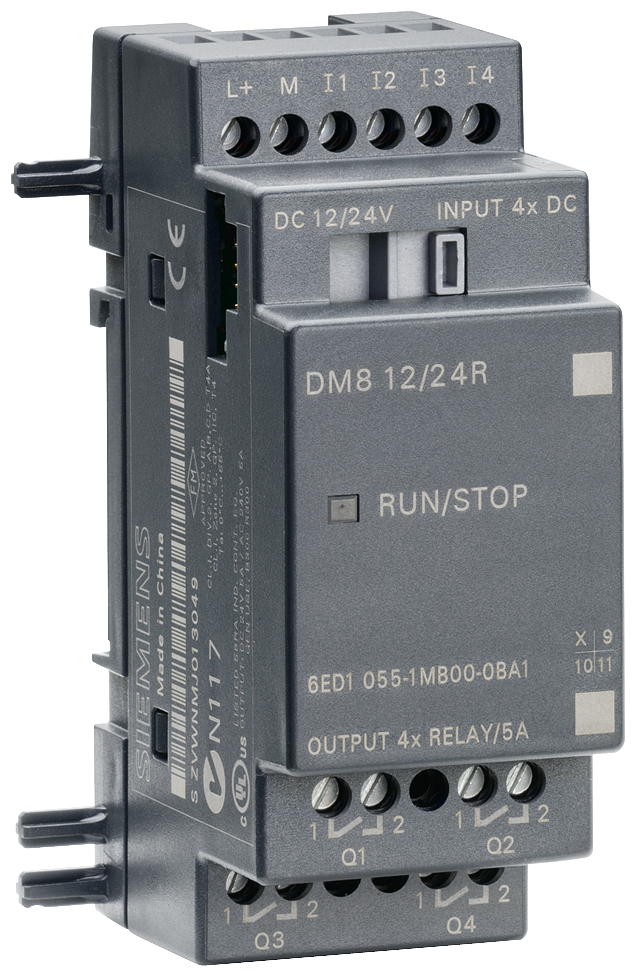 Product image for Siemens 6ED10551MB000BA1 36 x 55 x 90 mm 12/24 VDC 4-I/O Digital Expansion Module