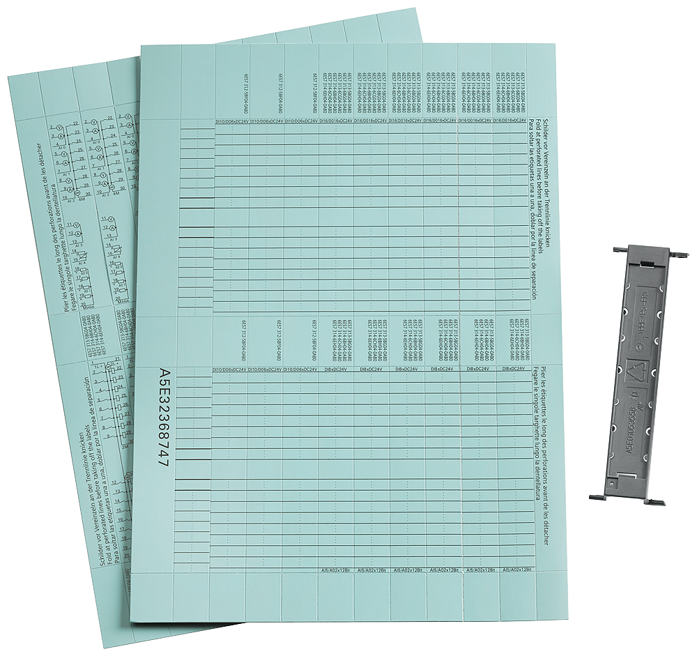 SIMATIC ET 200S Labeling sheets White PU 10
