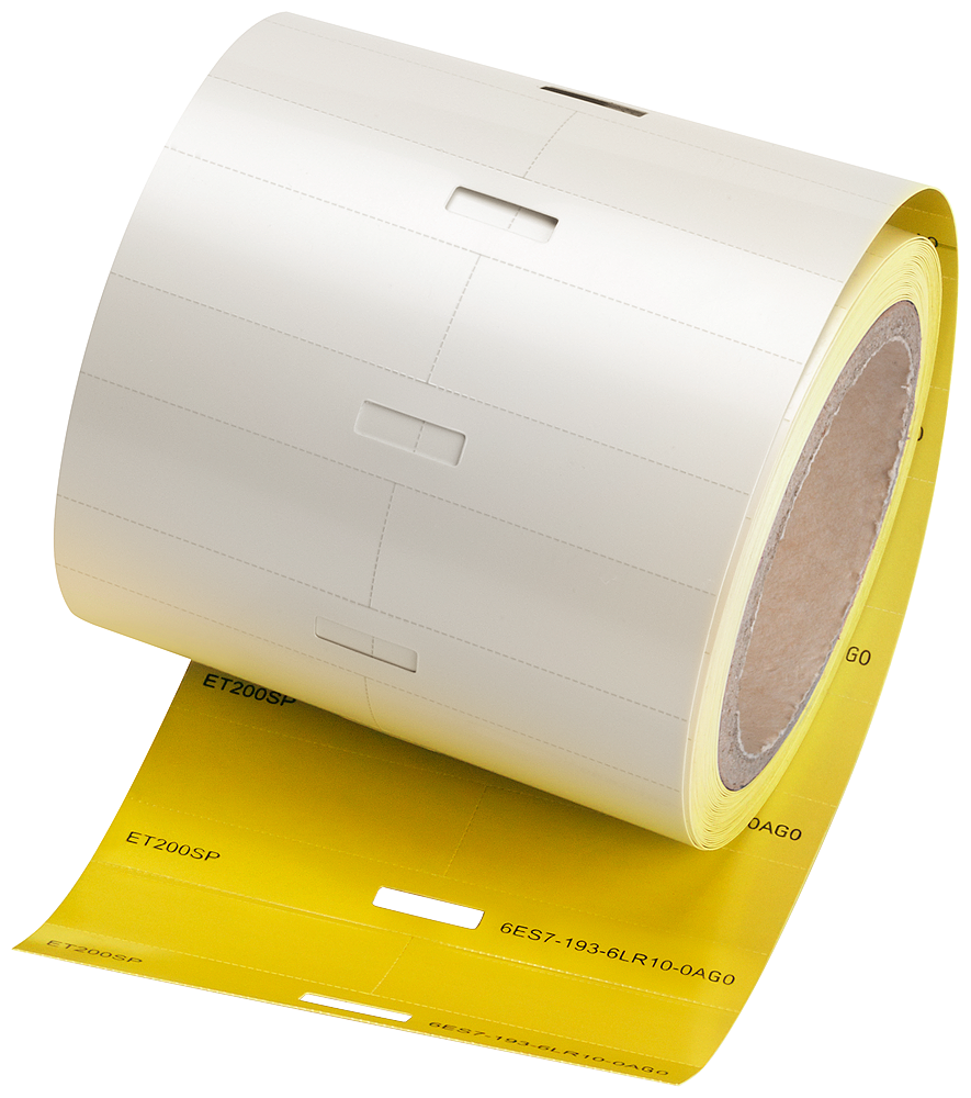 SIMATIC ET 200SP Labeling strips, foil Yellow Role of 500 strips