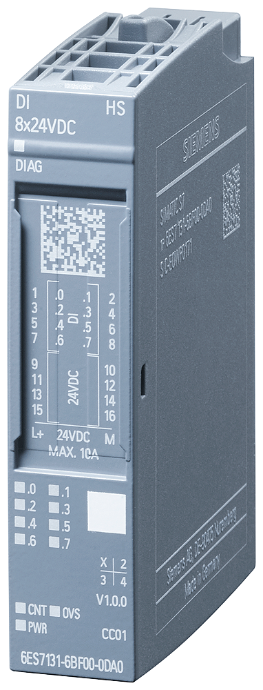 SIPLUS ET 200SP DI 8x24 V DC HF -40 ... +70°C with conformal coating based on 6ES7131-6BF00-0CA0
