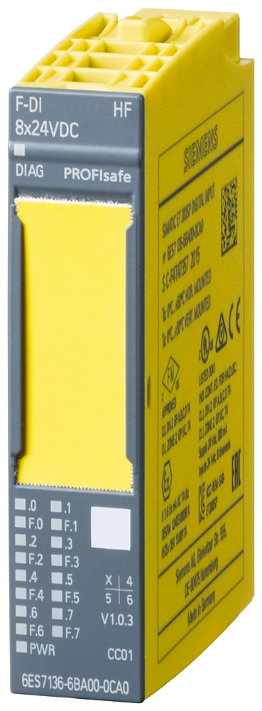 6AG2136-6BA01-2CA0 SIPLUS ET 200SP F-DI 8x24VDC HF