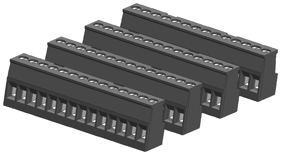 SIMATIC S7-1200, Náhradní díl I/O Pocínovaná svorkovnice CPU 1211C/1212C na straně vstupů (4 kusy s 14 šroubovými svorkami)