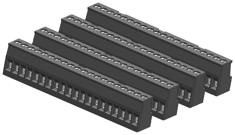 SIMATIC S7-1200, Náhradní díl I/O Pocínovaná svorkovnice CPU 1214C/1215C na straně vstupů (4 kusy s 20 šroubovými svorkami)