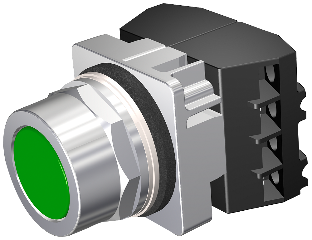 Product image for Siemens 52PM8A3F PUSHBUTTON,MOM,GRN,FLU