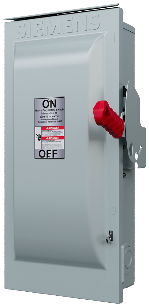 Siemens,Safety Switch, 100 Amp, 600 Volt, NEMA 3R, Three Phase