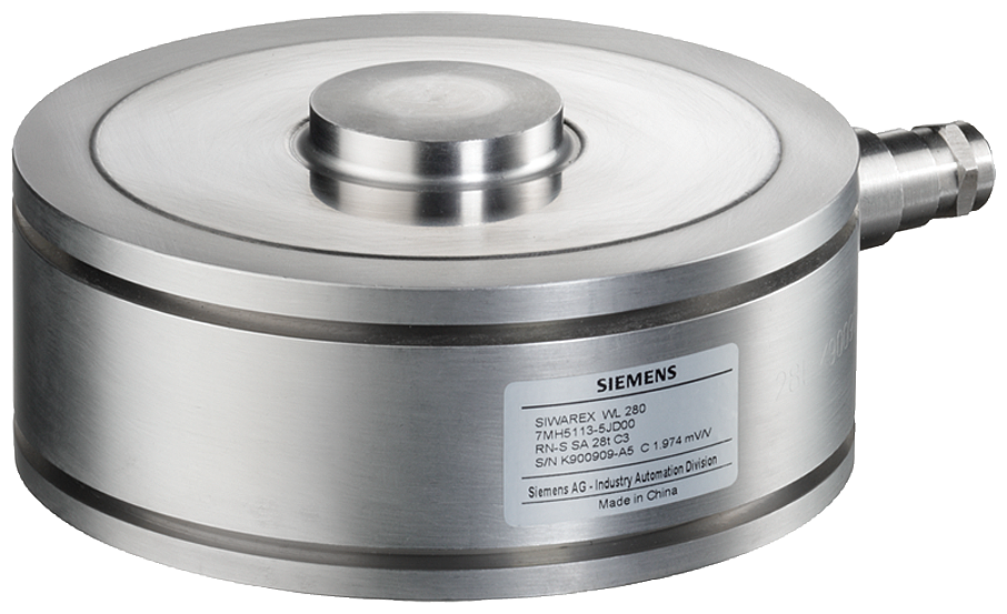 Siwarex WL 280 Load Cell RN-S SA 1t C3 - Rated Load 1t =- Accuracy class C3 according to OIML R60, - 3 m Cable length, 4 Wires =- Made of STAINLESS...