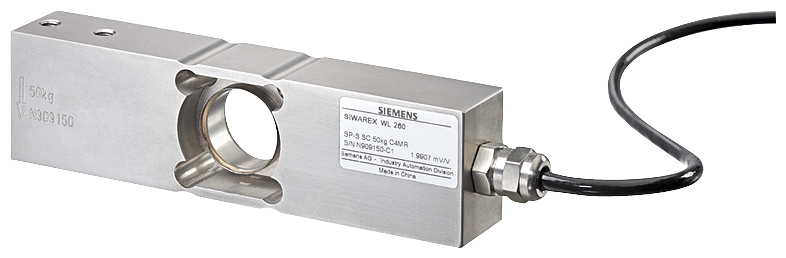 Siwarex WL260 Load Cell SP-S SC 50kg C3 - Rated Load 50kg =- Accuracy class C3 acc. to OIML R60 - 3m Cable length, 6 wires =- Made of STAINLESS STE...